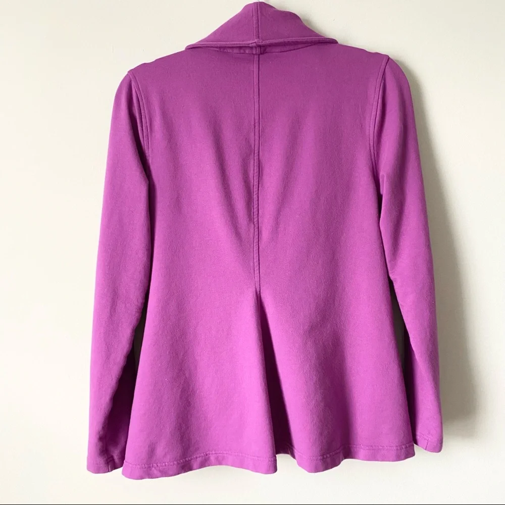 The North Face sharlet wrap sweater jacket purple asymmetrical zip medium